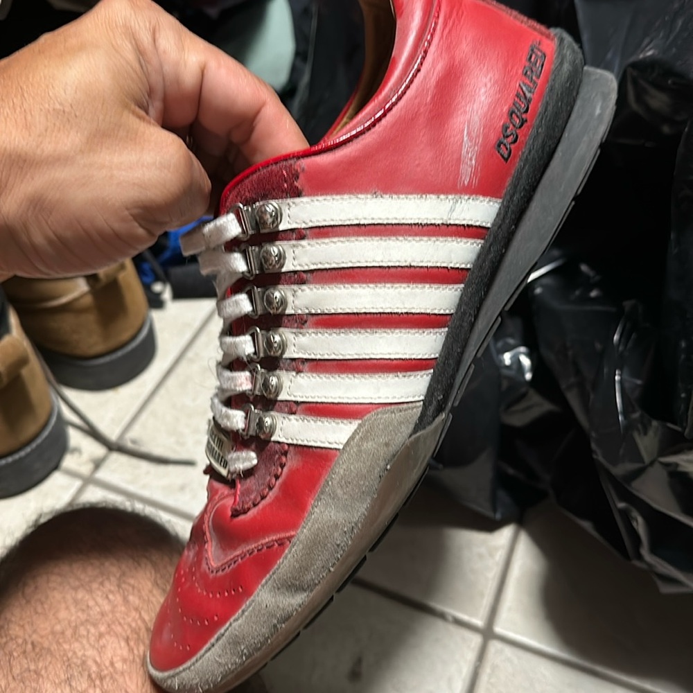 Dsquared 1964 Red and white signature sneakers